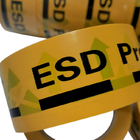 พื้นที่ป้องกัน ESD เทปเตือน PVC ป้องกันไฟฟ้าสถิตย์สีเหลืองอุตสาหกรรม