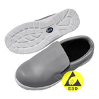 รองเท้าทำงานเพื่อความปลอดภัยป้องกันไฟฟ้าสถิตย์สีเทา ESD สำหรับห้องคลีนรูมอุตสาหกรรม