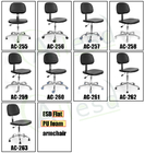 เก้าอี้ป้องกันไฟฟ้าสถิตย์ ESD หมุนได้ 360 องศา PU สำหรับคลีนรูมสำนักงานห้องปฏิบัติการตามหลักสรีรศาสตร์