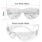 แว่นตานิรภัย ESD แบบพลาสติกใสป้องกันแรงกระแทกดวงตา