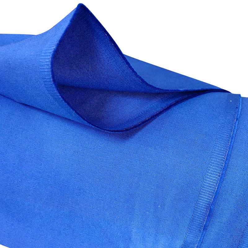 ผ้า Workwear สารหน่วงไฟผ้าฝ้ายโพลีผสม ESD ป้องกันไฟฟ้าสถิตย์สีน้ำเงินสำหรับพื้นที่ป้องกันไฟฟ้าสถิตย์