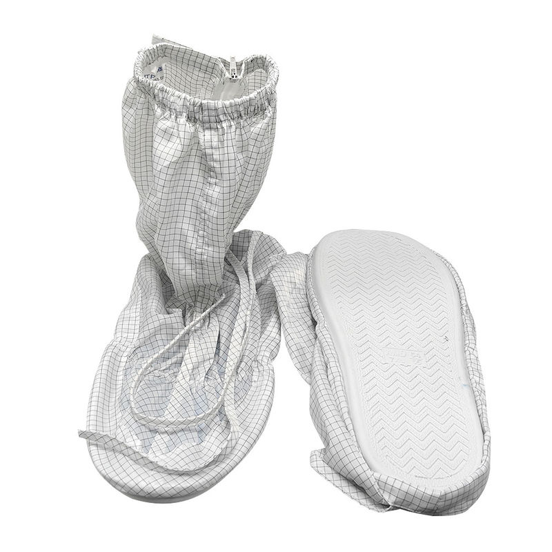 รองเท้า ESD Anti Static สีขาว 5 มม เข็มขัด เนื้อผ้า ESD รองเท้ารองเท้าความปลอดภัย รองเท้ารองเท้ากันฝุ่นห้องสะอาด