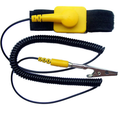 สายรัดข้อมือ Velcro ESD ปรับได้ Anti Static Band 1 Meg ohm Resistor PU Cord