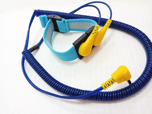 ESD Dual Wire Electrostatic Discharge Band สาย PU ปรับได้ 4mm Snap