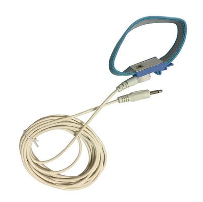 สายรัดข้อมือป้องกันไฟฟ้าสถิตย์ ESD แบบคู่สายปรับได้พร้อมหัวเข็มขัด 4 มม