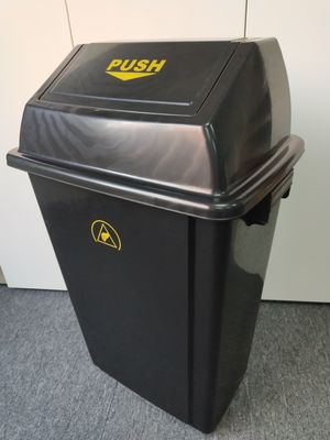 60L ห้องสะอาดพลาสติกขนาดใหญ่ DES ถังขยะด้วยฝา 440*310*755MM