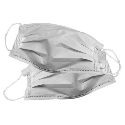 มาส์กหน้า 3 ชั้นนอนวูฟเวนสีขาวสำหรับห้องคลีนรูม