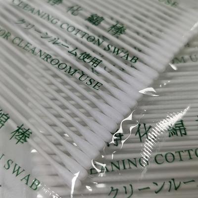 Double Tip Lint ฟรี Clean Room Cotton Swabs อุตสาหกรรมที่ใช้แล้วทิ้ง